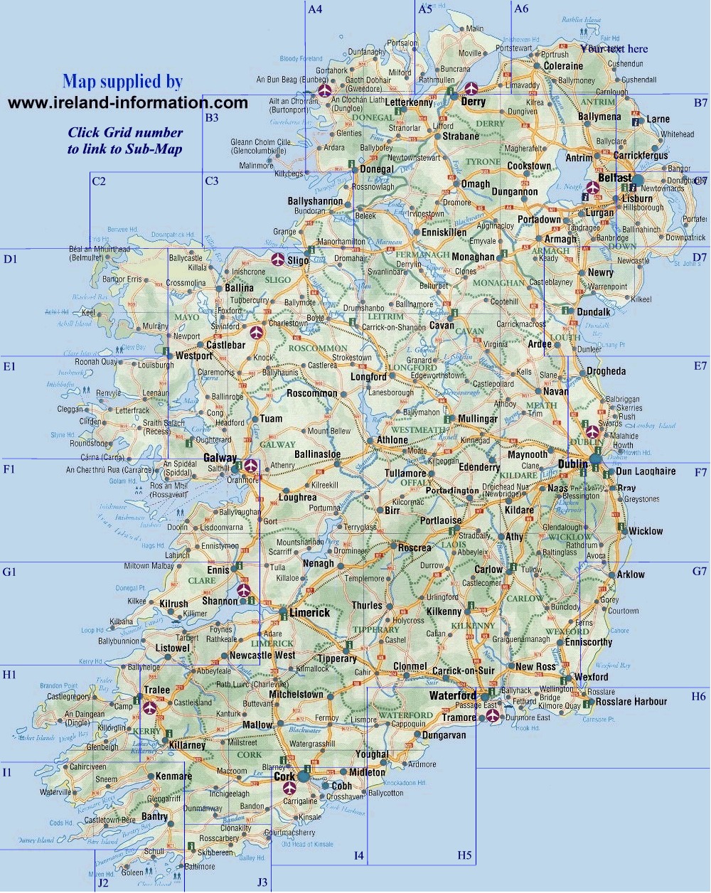 Road Map Of Ireland 2009 Flood